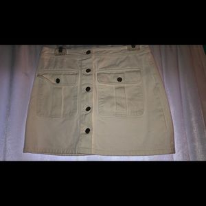Button up Mini Denim Skirt